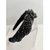 Дизайнерска диадема за коса с кристали в черно модел Black Rose Queen